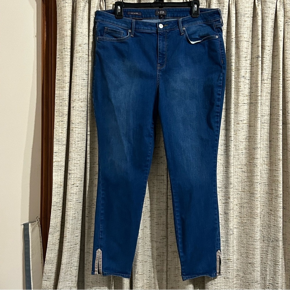 NYDJ Ami Skinny Ankle Multi Tape Detail Jeans - 16